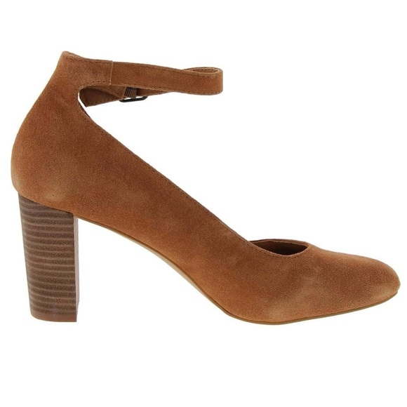 Lucky Brand Brown Suede Block Heels - Picture 1 of 12